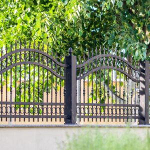 Black Wrought Fence. Iron fence